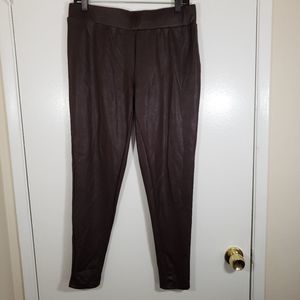 Rachael Zoe Brown Faux Leather Fall Jeggings Size M